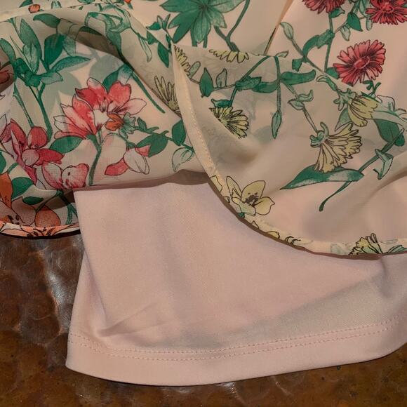 NWT Tommy Hilfiger Pink Floral-Print Chiffon Trapeze Dress - SIZE 8 - Picture 8 of 9